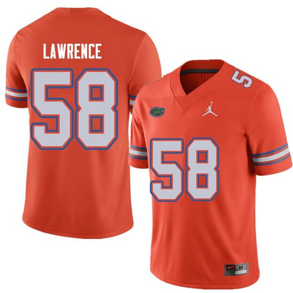 NCAA Florida Gators Jahim Lawrence Men's #58 Jordan Brand Orange Stitched Authentic College Football Jersey VUV8264VS